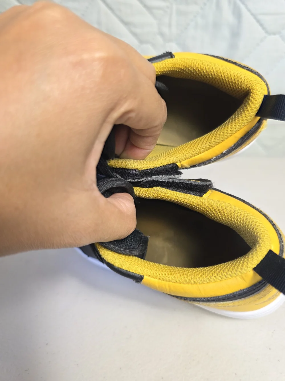 Nike Shoes Kids Size 1Y Air Jordan 1 Low Yellow Ochre Black Basketball Sneakers